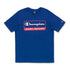 T-shirt blu da uomo con stampa rossa e bianca sul petto Champion, Abbigliamento Sport, SKU a722000361, Immagine 0